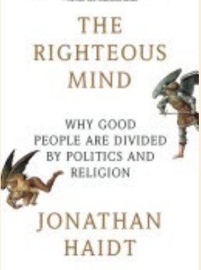 The cover of the book The Righteous Mind: why good people are divided by politics and religion